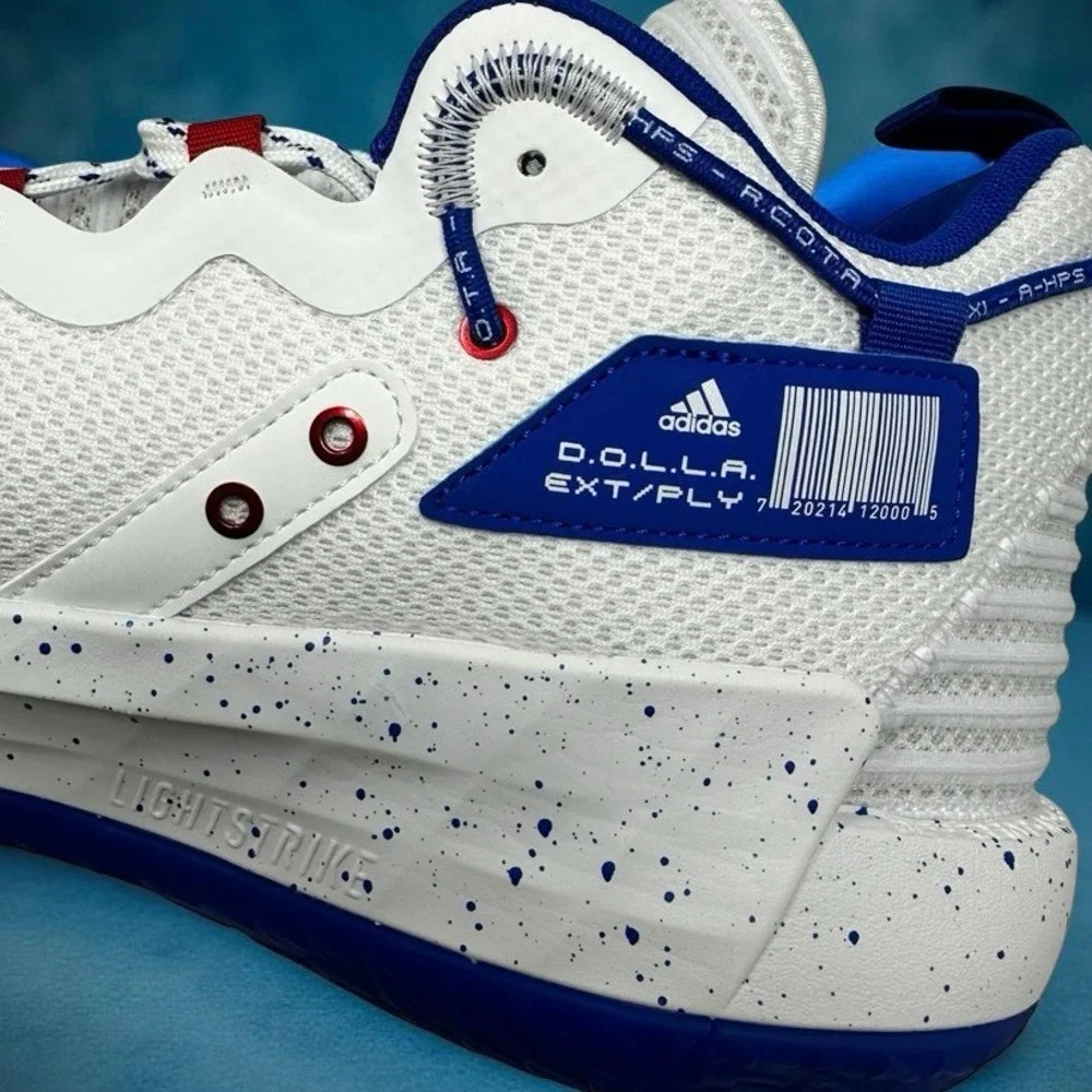 adidas Dame 7 EXTPLY Kansas Jayhawks Player Exclusive Basketball Shoes Size 16 - Picture 12 of 16